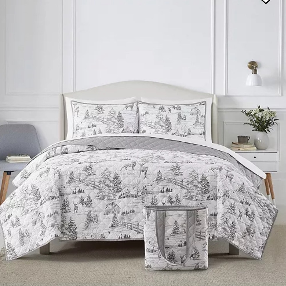 the Christmas Town Quilt Bag Set from Charter Club